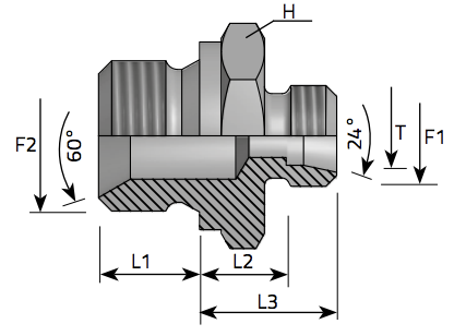 Hrdlo BSP/M zavit forma B DIN3852